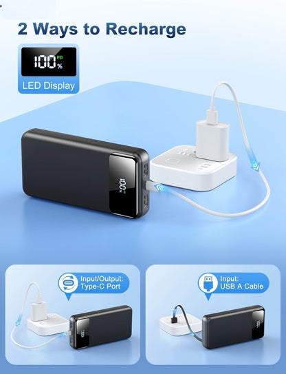 Portable Charger for iPhone, LG, and Xiaomi - 50000mAh External Battery Pack