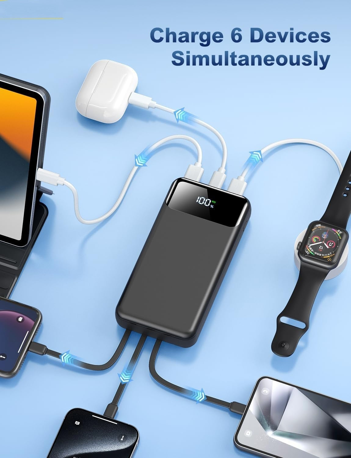 Portable Charger for iPhone, LG, and Xiaomi - 50000mAh External Battery Pack
