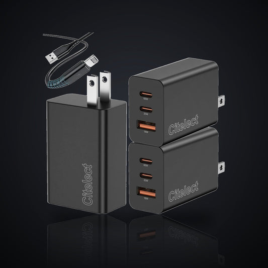 3 Pack 65W USB C Charger Block