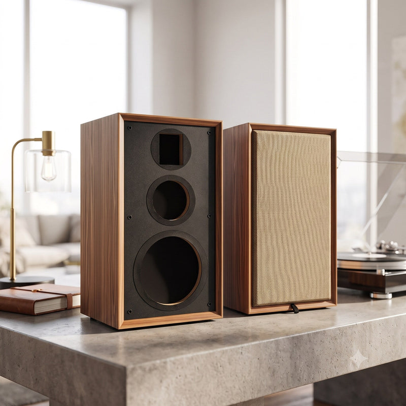 8 Inch Three-Way Bookshelf Home Speaker