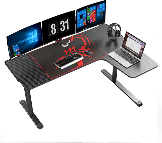 60 Inch L Shaped Gaming Desk